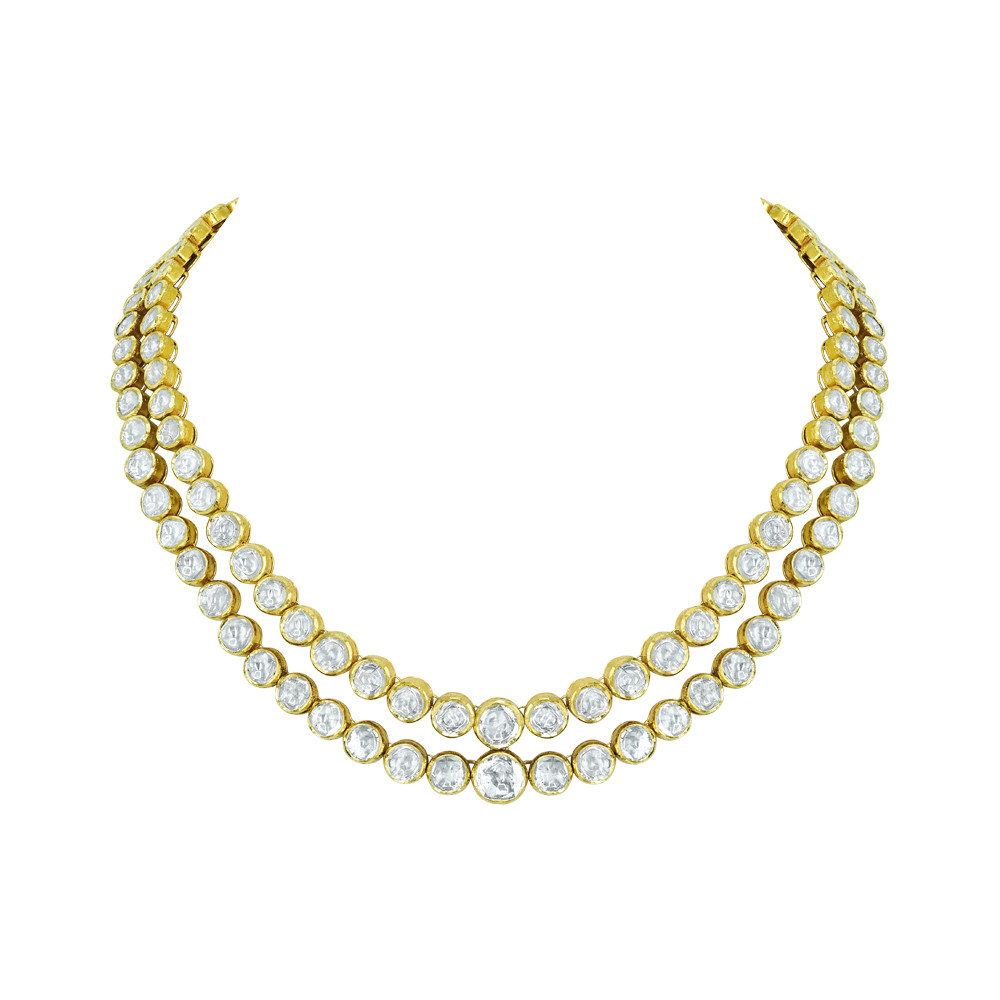 Double-layer Polki Necklace